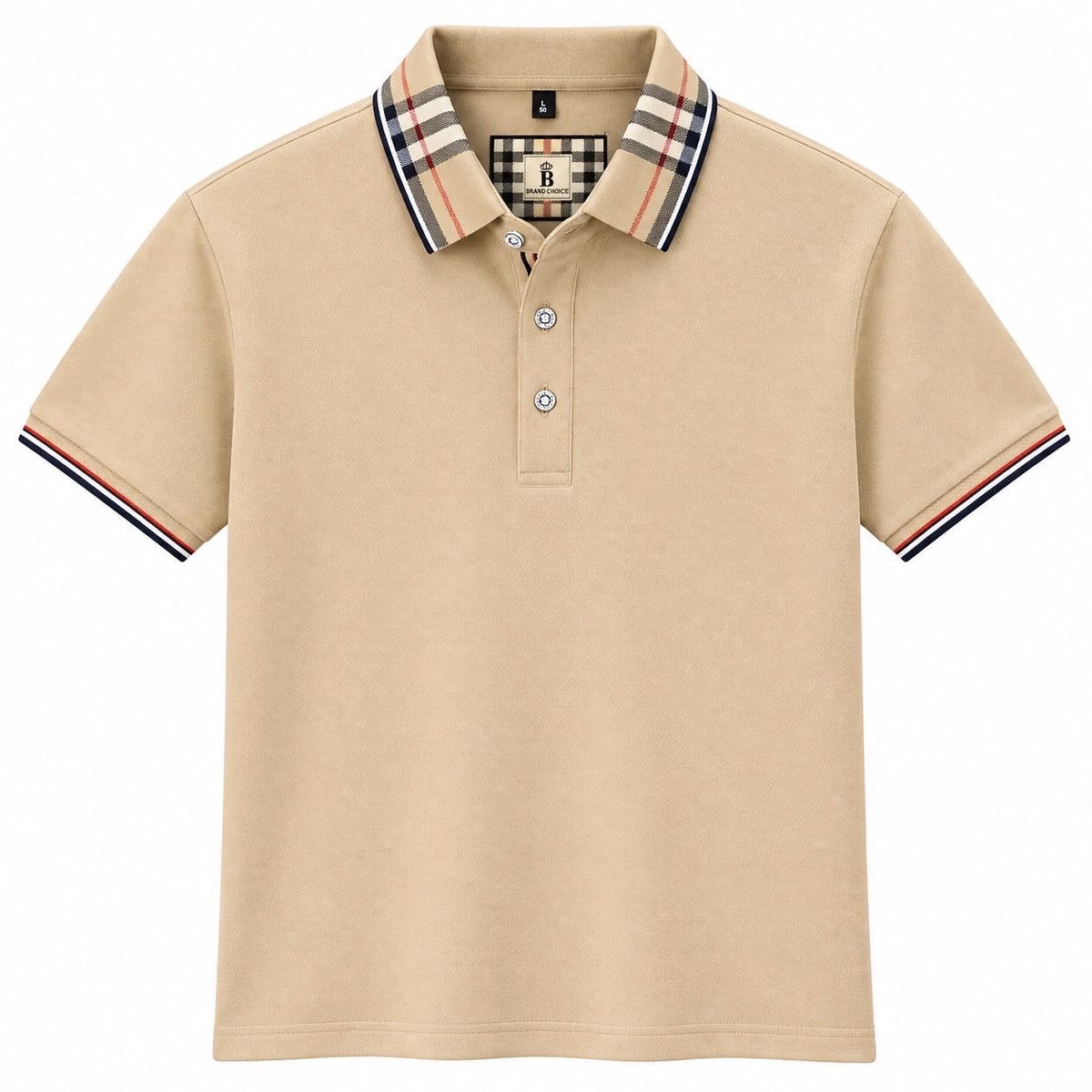 Check-Trim Polo Shirt