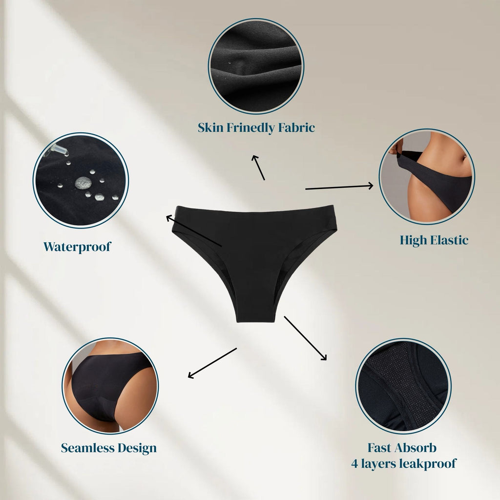 Waterproof Swimwear Menstrualfor Women Seamless Period Panties