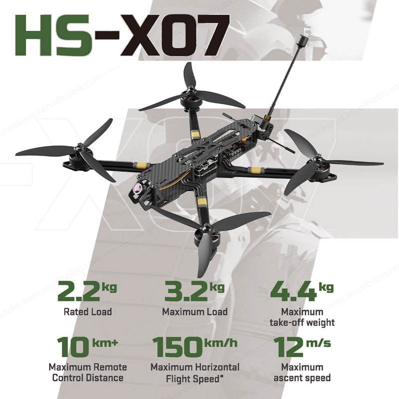 HS Airforce HS X07 7 Inch Racing FPV with Camera Carbon Fiber
