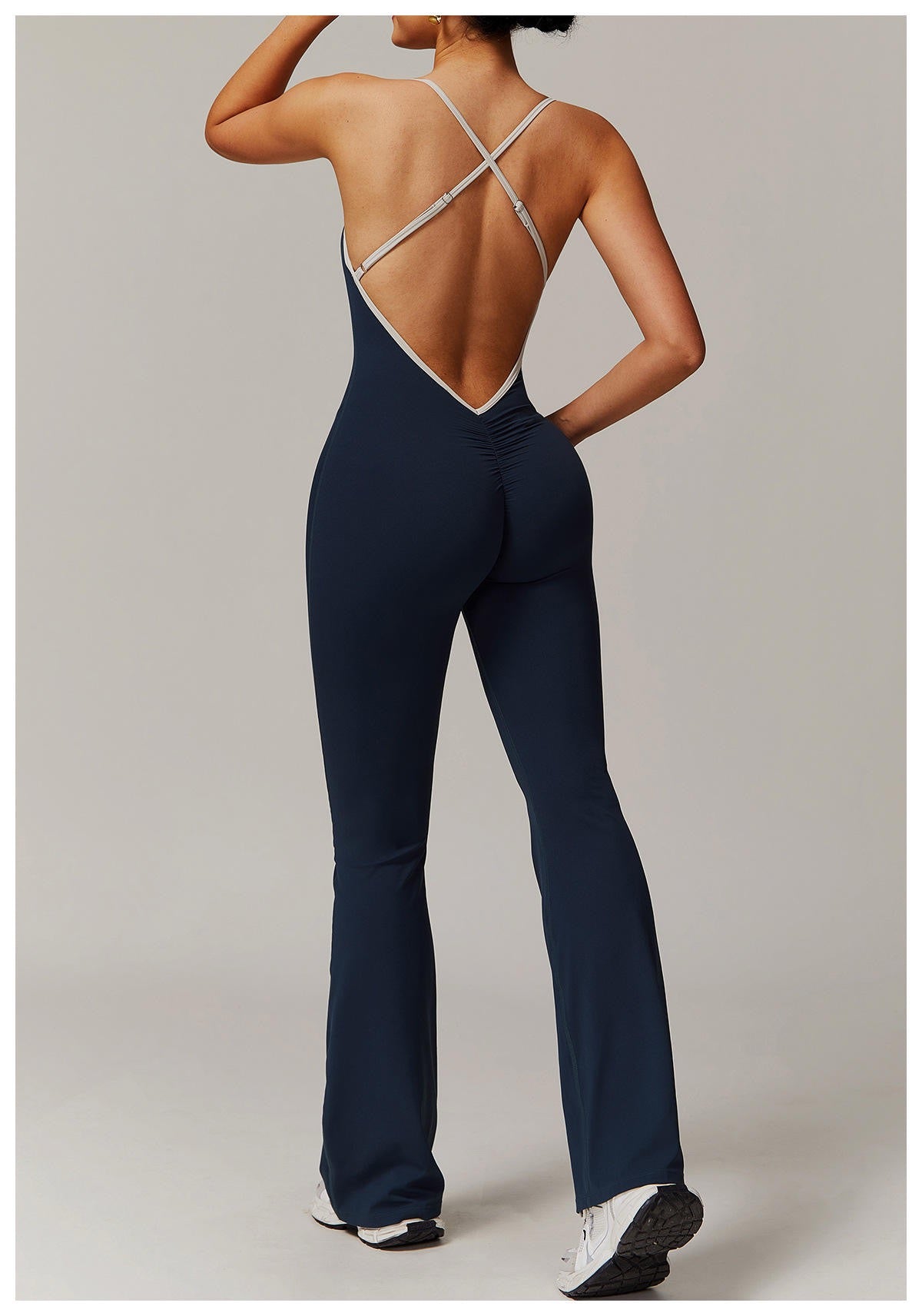Cross Beauty Back Woman Gym jumpsuit