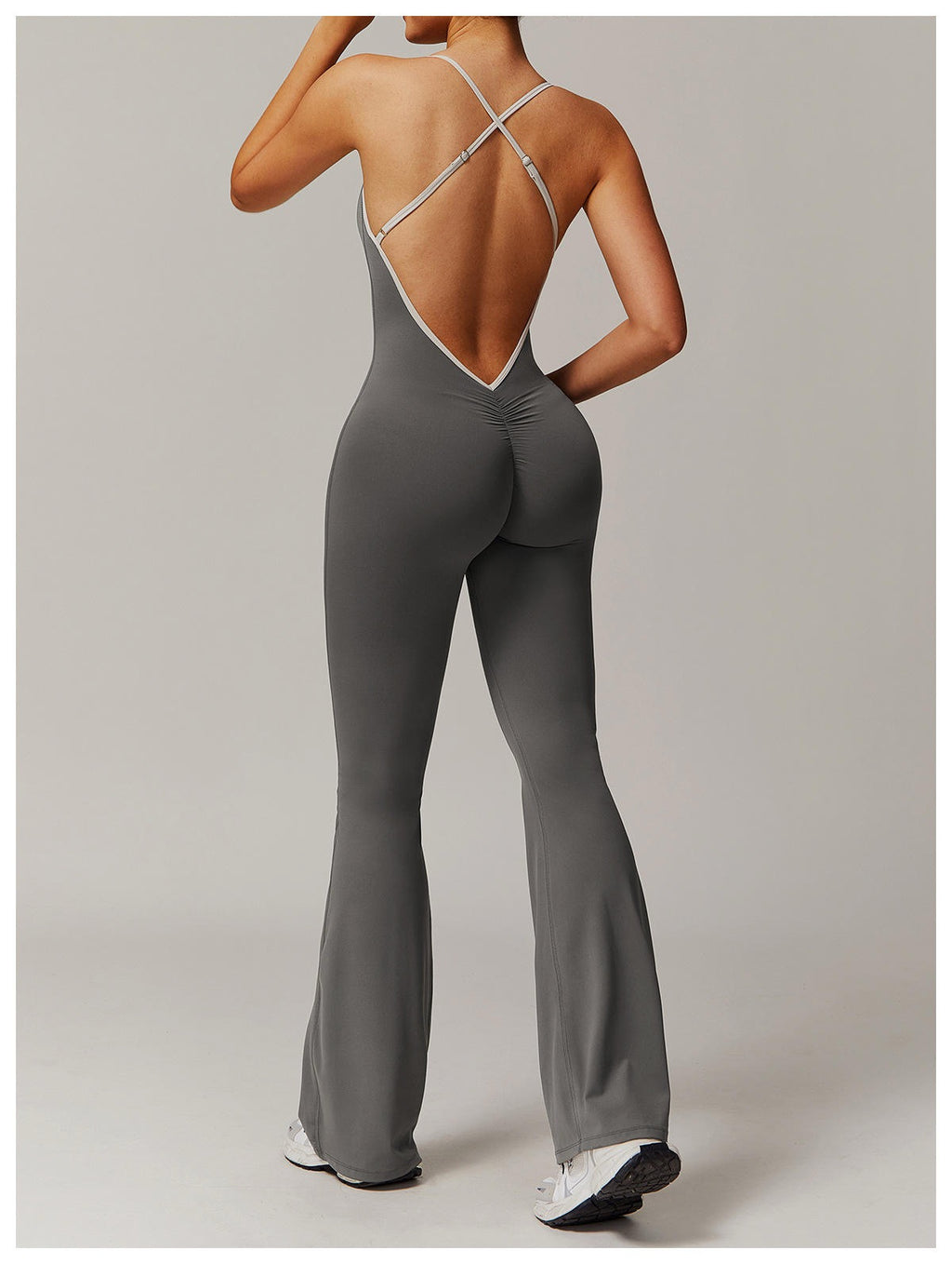 Cross Beauty Back Woman Gym jumpsuit