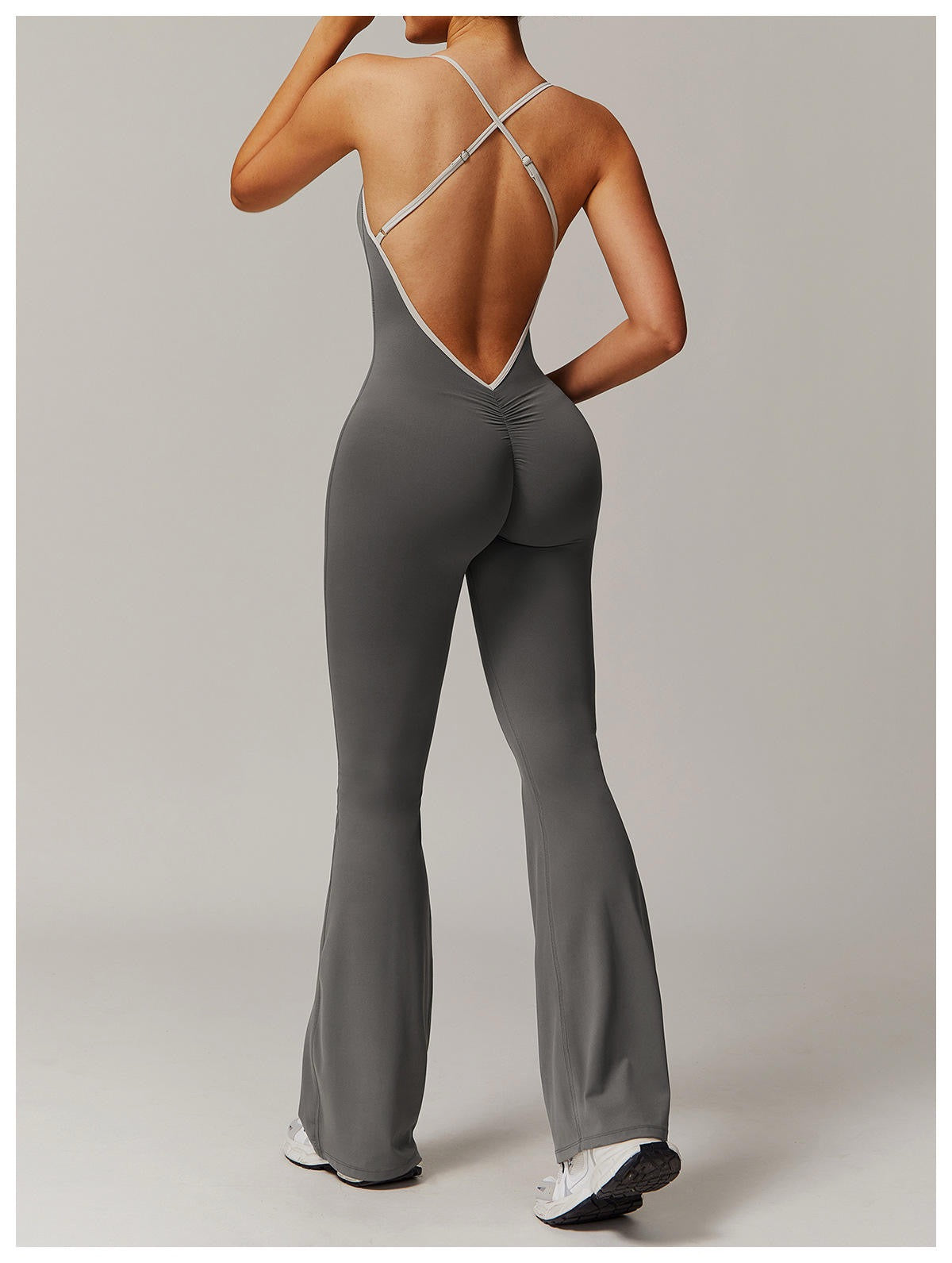 Cross Beauty Back Woman Gym jumpsuit